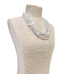 Short Multi-Strand 4mm Ivory White Pearl Necklace