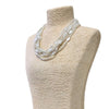 Short Multi-Strand 4mm Ivory White Pearl Necklace