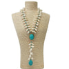 Ocean Seashell & Turquoise Blue Adjustable Lariat Y-Necklace