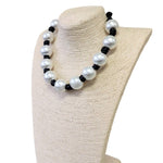 Black and White Pearl Gumball Necklace