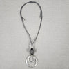 Silver Hammered Nesting Pendant Necklace