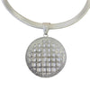 Mosaic Abalone Sea Shell Pendant Collar Necklace