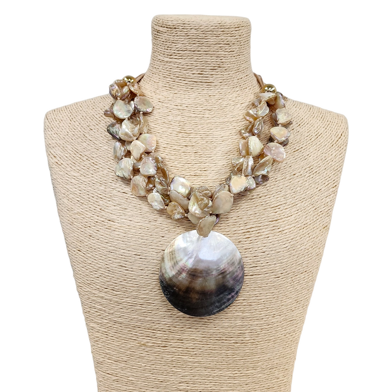 Paua Abalone Shell Statement Multilayer Macrame Necklace With | Etsy | Abalone  shell, Necklace, Teardrop beads